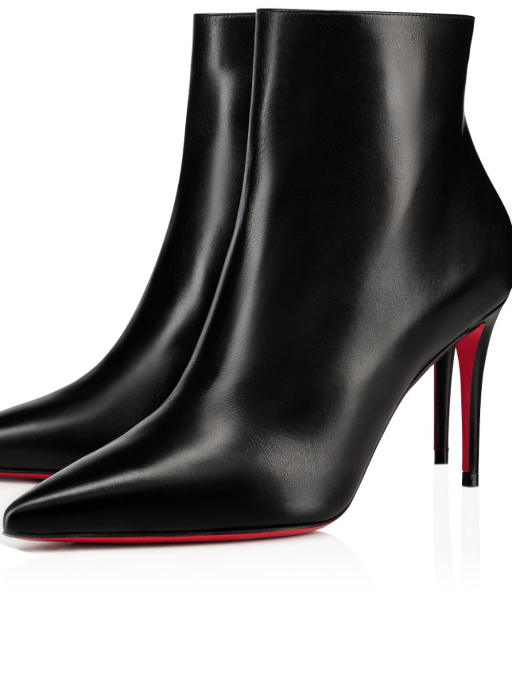 Christian Louboutin So Kate Booty 85 Black Calf Leather Ankle Heel Bootie 41.5